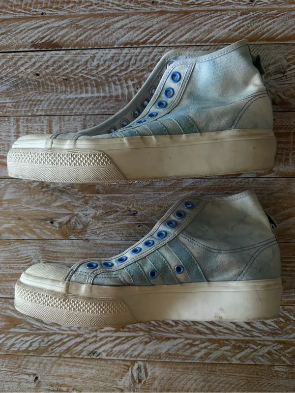 ☁️ Adidas Nizza 2” High Platform Cloud Blue Sneakers ☁️ ~ Women’s 8.5 - Image 4