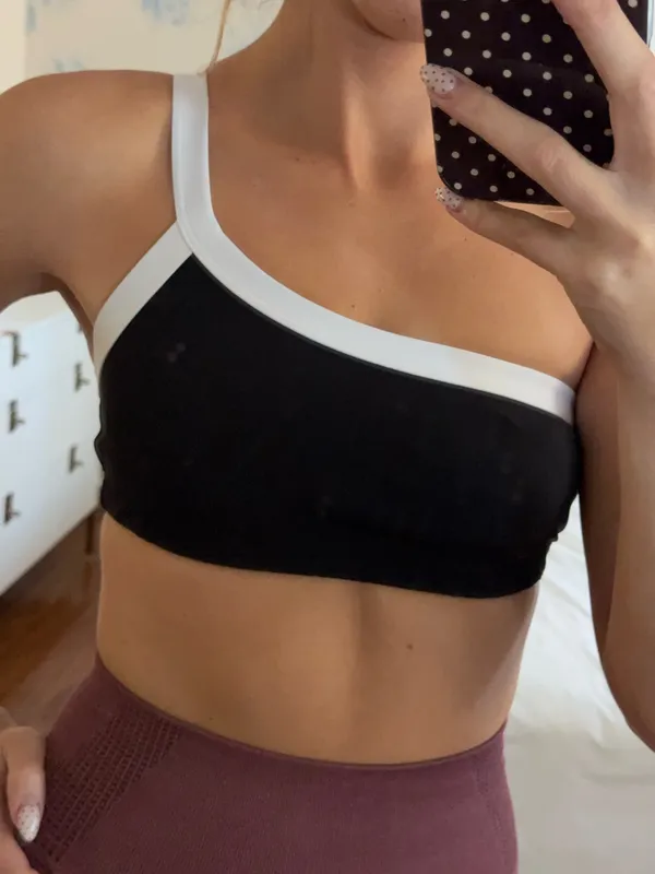 Gigi C Sports Bra Black & White - Image 2
