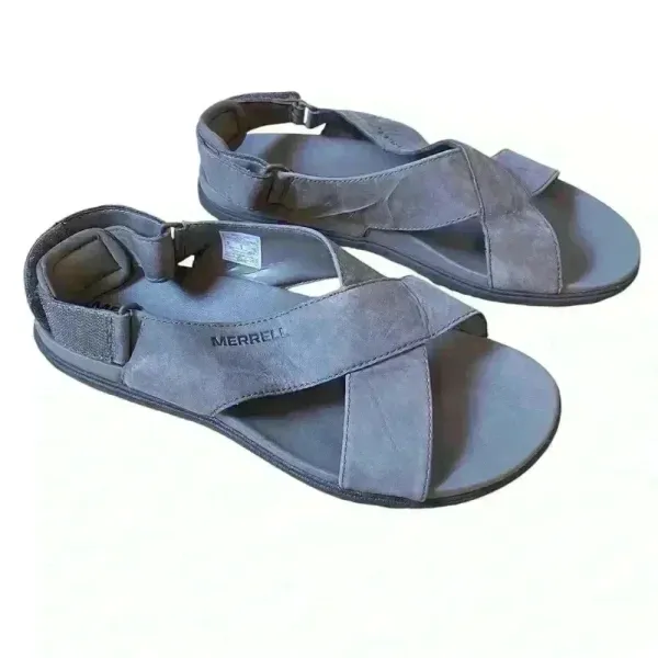 Merrell Around Town Sunvue Leather Strap Sandals in Stone Size 7‎ Comfort Shoes - Image 7