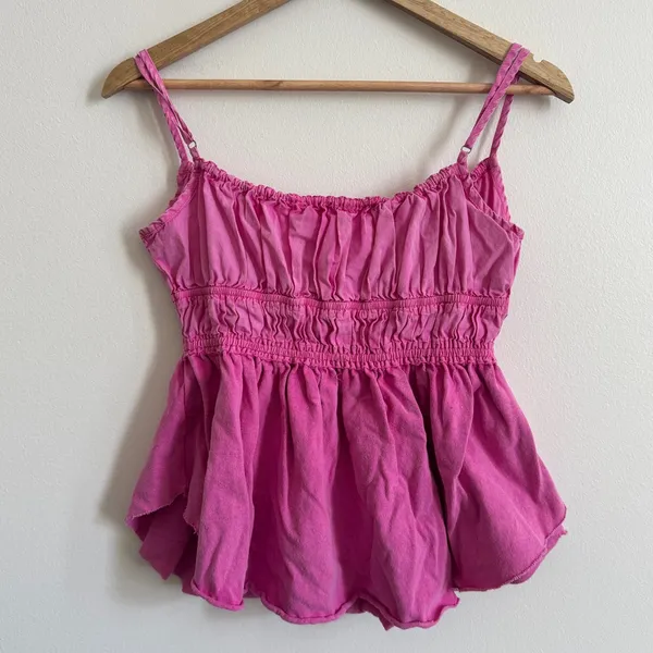 Free People We The Free Scarlett Babydoll Tank Pink Size Medium - Image 6