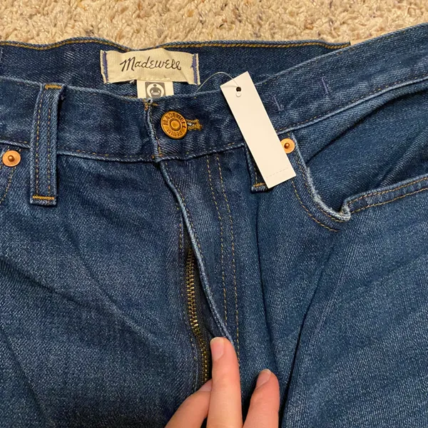 Madewell ‼️ Baggy Straight Jeans in Dark Worn Indigo Wash‼️ - Image 8