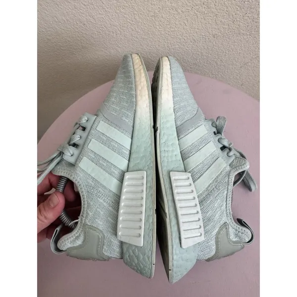 Adidas NMD_R1 Boost Low Top Sneakers Dash Green/Cloud White EF4275 Size 6 - Image 6