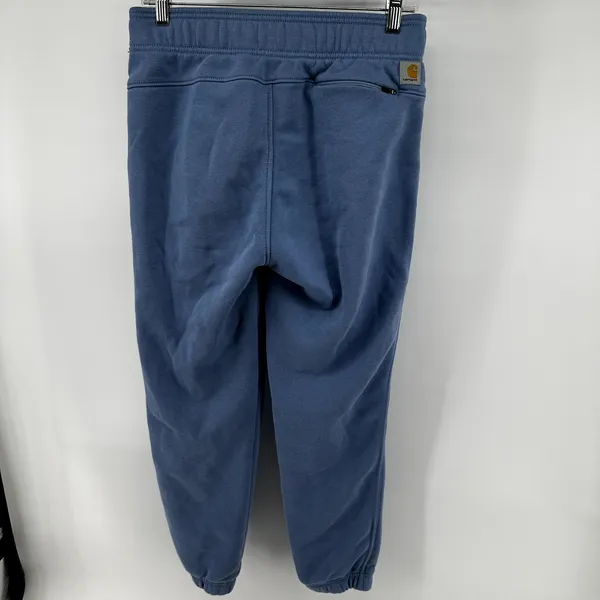 Carhartt Jogger Relaxed Fit Fleece Pants Logo High Rise Skystone Blue Small - Image 6