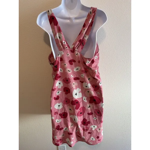 Vintage Oscar de la Renta Pink‎ Label Chemise Nightgown XL Pink Floral Slip - Image 4