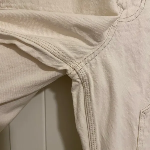 Aeropostale‎ women’s carpenter white cream loose fit relaxed jeans size 32/32 - Image 4