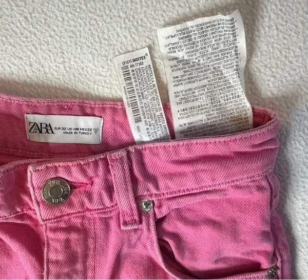 Zara Wide Leg Solid Color Pink Pants - Image 7