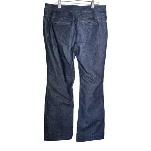 Kenneth Cole Reaction Women’s Size 10 Wide Leg Trouser Dress Pants Dark Blue - Image 5