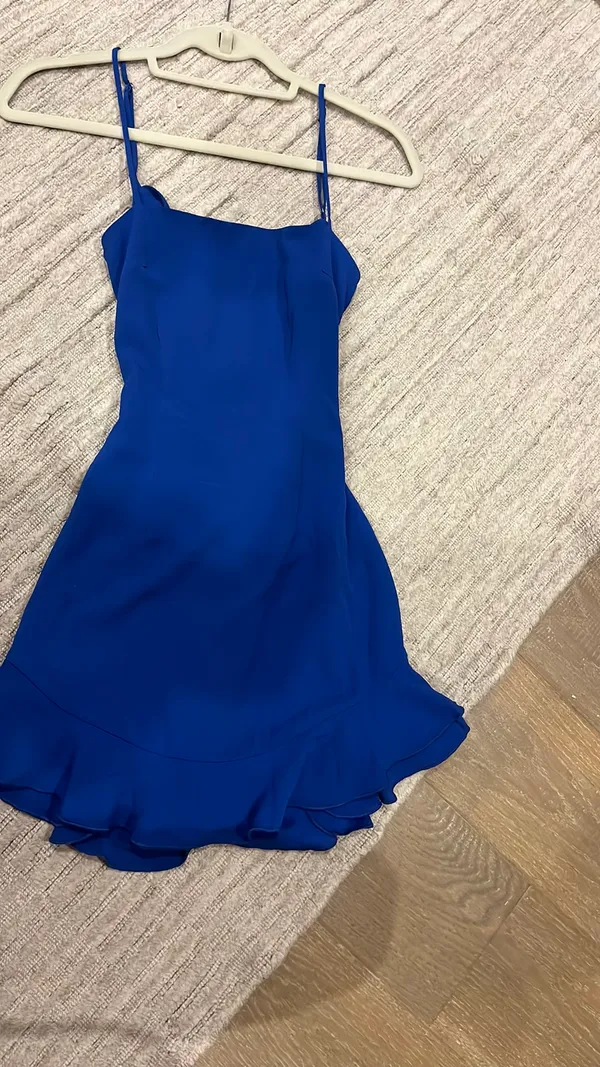 Lucy in the Sky Navy Ruffle Dress - Image 3