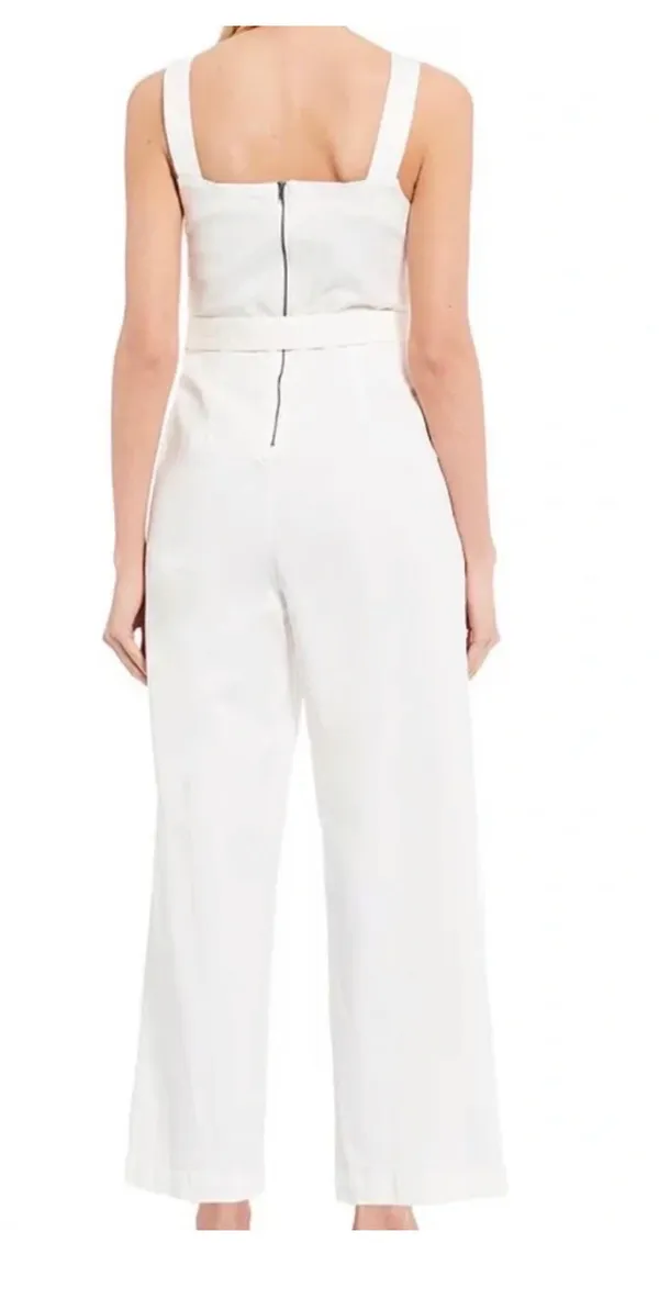 Copper Key White Jean Jumpsuit  - Image 4
