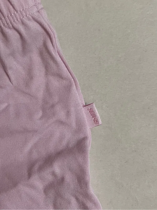 Skims Soft Lounge Shorts Pajama Set Pink Size L Cherry Blossom contrast NWT - Image 7