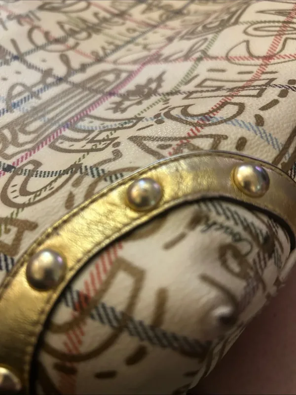 Coach Heritage Limited Edition Gold Graffiti Tattersall Tote F13188 16” x 13” XL - Image 7