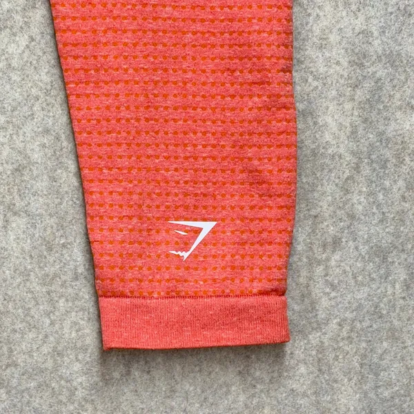 Gymshark Vital Seamless High Waisted Leggings Coral Orange Marl‎ Womens Medium - Image 4