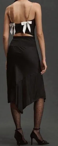 NWT Anthropologie Asymetrical Satin Slip Skirt - Image 2