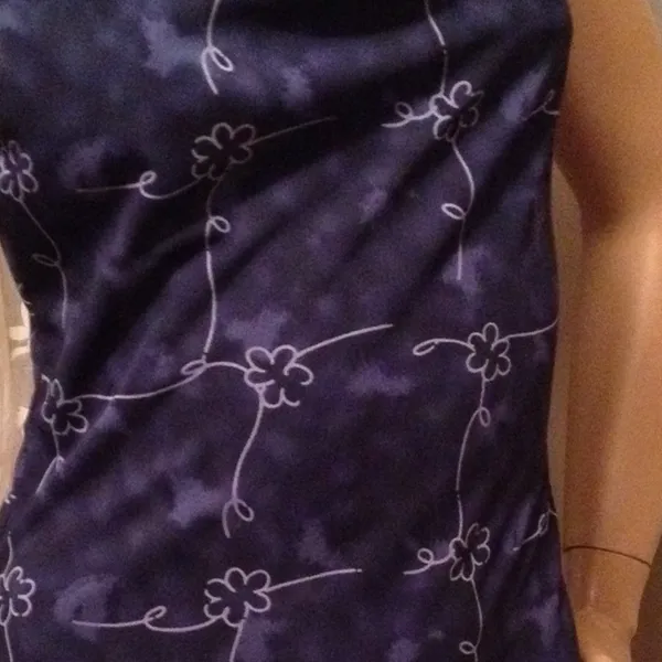 Jonathan Martin Navy Blue Floral Midi Dress | Spaghetti Strap Size M - Image 3