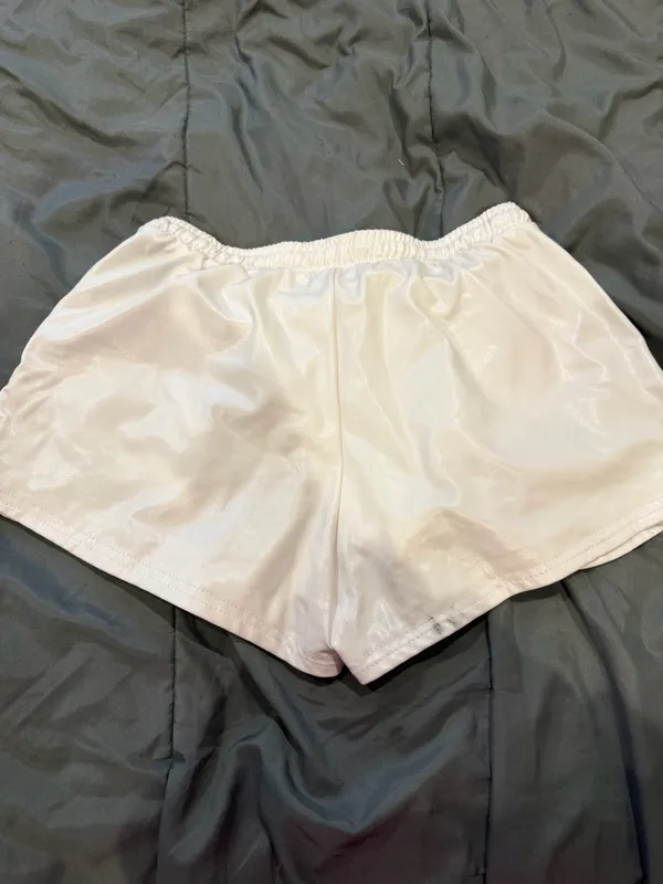 Pleather Shorts White - Image 2