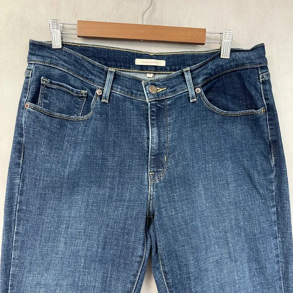 Levis Women Classic Bootcut‎ Jeans Size 12M Stretch Western Indie Heritage Lapis - Image 3