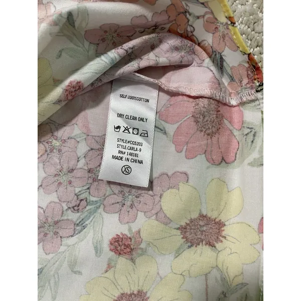 Camisa Con Estampados De Flores Para Mujer Talla Xs Marca Buddy Y Love Algodón - Image 12