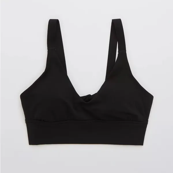 aerie Women’s Twist Back Sports Bra in Black M - Image 4