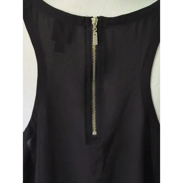 2B Bebe Y2K Black Semi Sheer V-Neck Tank Sz 2X READ - Image 6