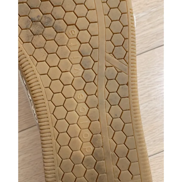 Dolce Vita Cream Woven Cutout Mule Sneakers Gum Sole Womens Size 7 Lace Up - Image 8
