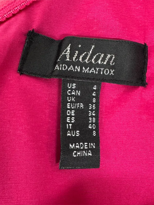 AIDAN‎ MATTOX One Shoulder Cocktail Dress Size 4 Pink Purple Floral Colorful - Image 6