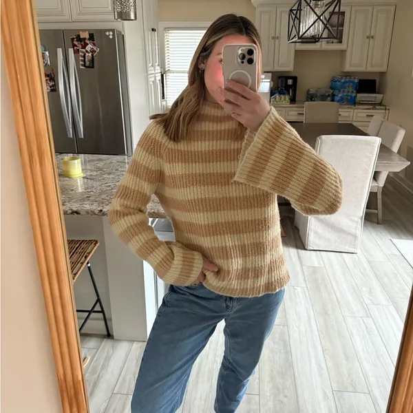 Maeve by Anthropologie Striped Mock Neck Sweater - Image 6