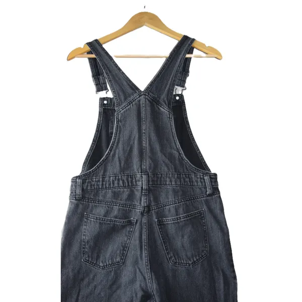 Universal Thread Denim Overalls Womens 6 Black Excellent Straight Leg Utility - Image 5