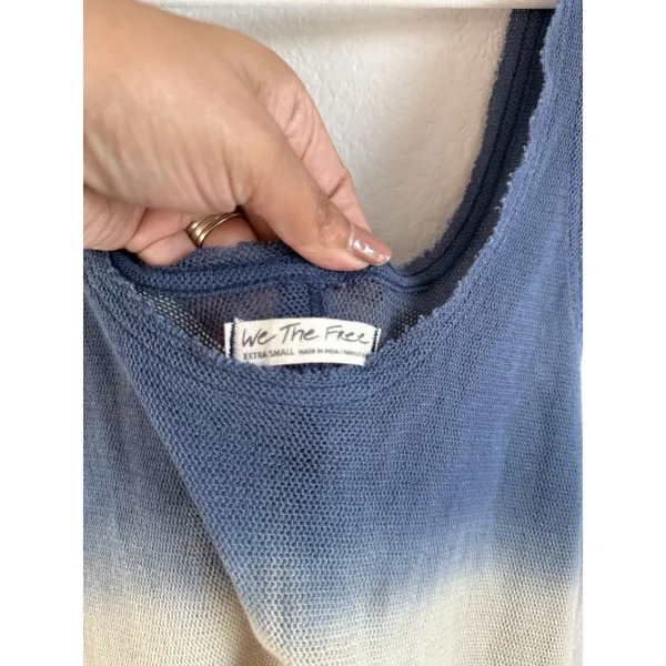 Free People We The Free Women's Joni Maxi Cotton Sleeveless T-Shirt Tank Top Navy Size XS - Image 5