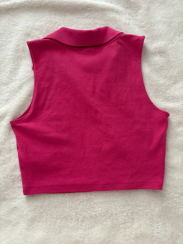 Hot Pink Crop Tank Aritzia Sunday Best Honor XS - Image 2