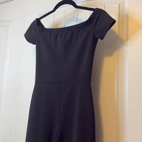 Lulus Black Off The Shoulder Wide Leg Jumpsuit XS Formal Evening Wedding Guest‎ - Image 7
