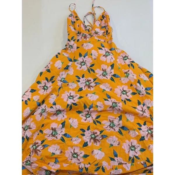 Free People Yellow Floral Maxi Dress - Image 4