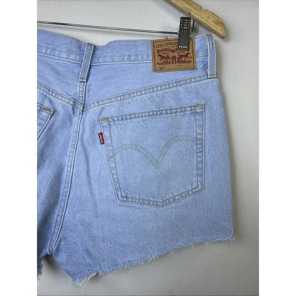 Levi's Levi Strauss 501 Shorts High Rise Tattered Distressed 32 womens large NWT - Image 6