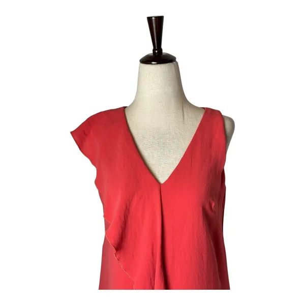 Adrianna Papell Dress Women 0‎ Pink Sleeveless Ruffle Front Party Cocktail Mini - Image 4
