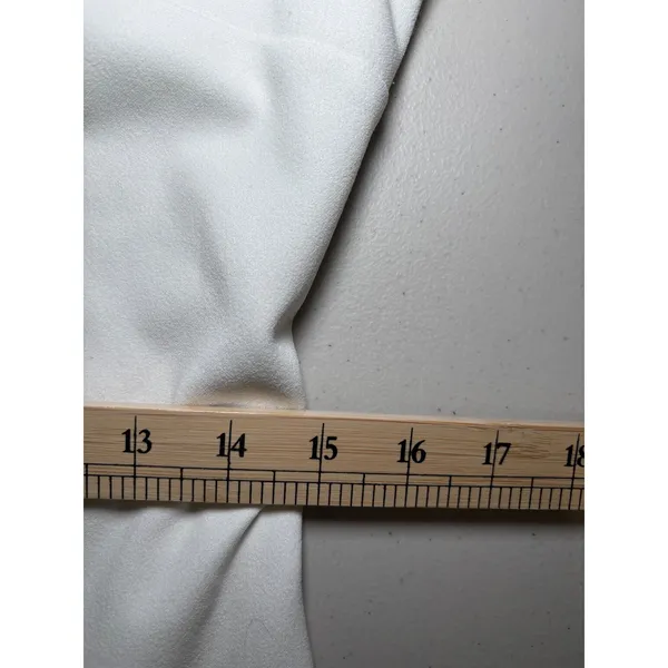 Calvin Klein White Bell Sleeve Gold Zipper Evening Sheath Dress 8‎ Cocktail - Image 8
