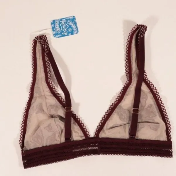 NWT Size xs Floral Free People X Revolve Alia Bralette in Bordeaux Combo - Image 6