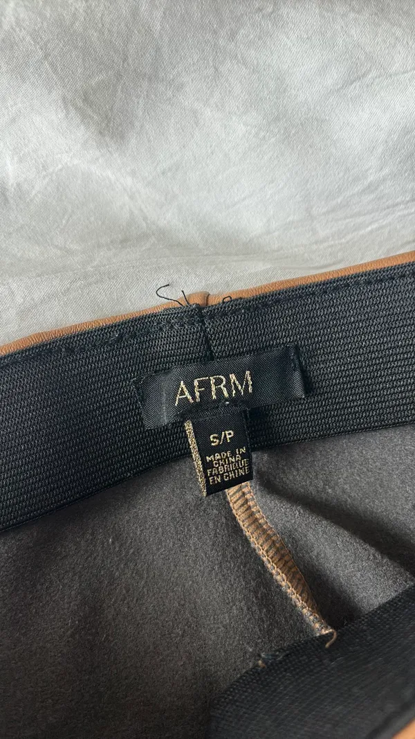 AFRM Leather Leggings - Image 3