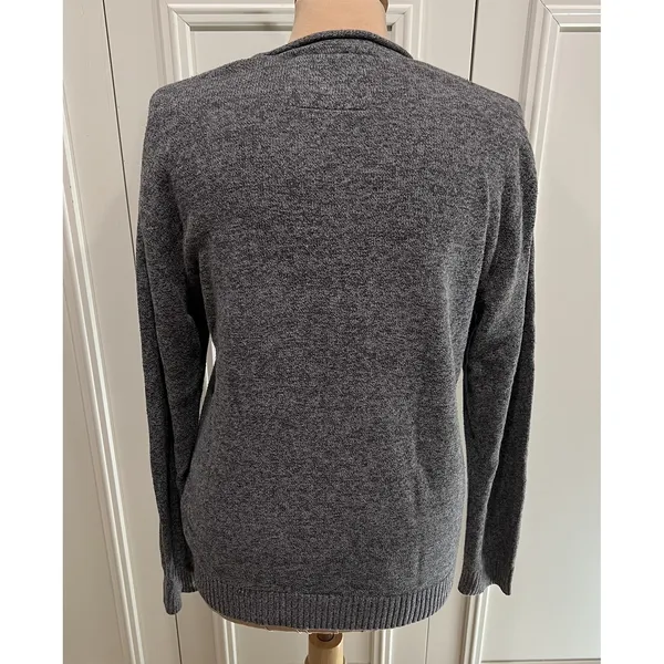 Abercrombie & Fitch Women's Gray Marled Pullover Sweater Size Small Moose Cotton - Image 4