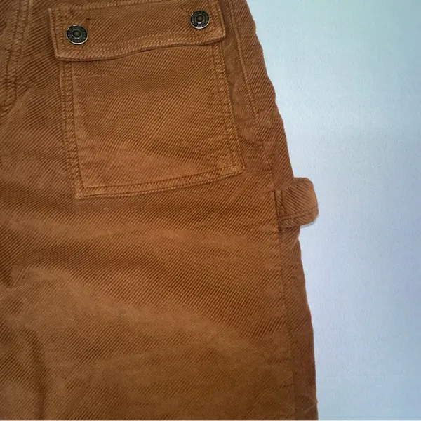 Free People Copper Rust Kyo Corduroy Utility Pants Size 6 Burnt Orange Cargo - Image 5