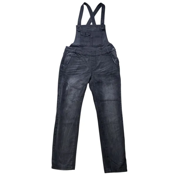 Free People Denim Overalls Womens 26 Black Gray Jumpsuit Coveralls Straight Leg - Image 2