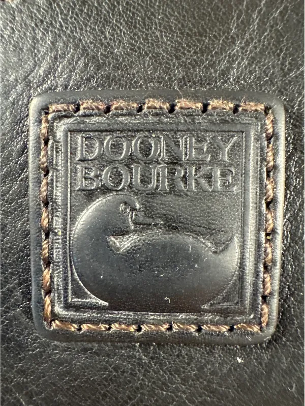 Dooney & Bourke Classic Black Leather Crossbody Bag - Image 5