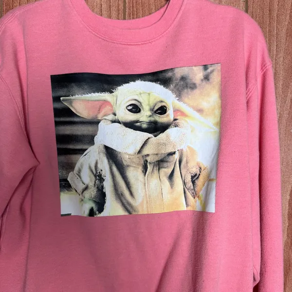 Star Wars Pink Baby Yoda‎ Sweatshirt - Image 2