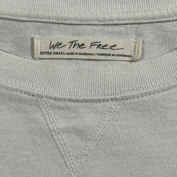 We The Free Free People Top Womens XS‎ White Long Sleeve Relaxed Ribbed Hem - Image 2