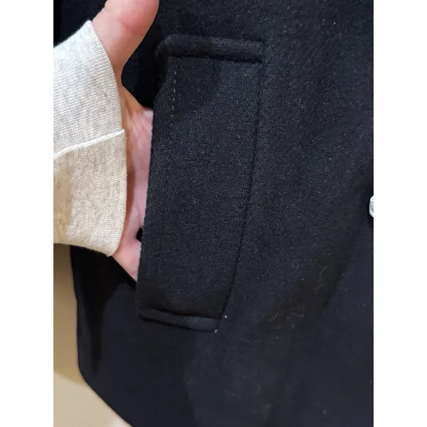 Kate Spade Out West Scallop Double-Breast Peacoat Black Size Small - Image 6