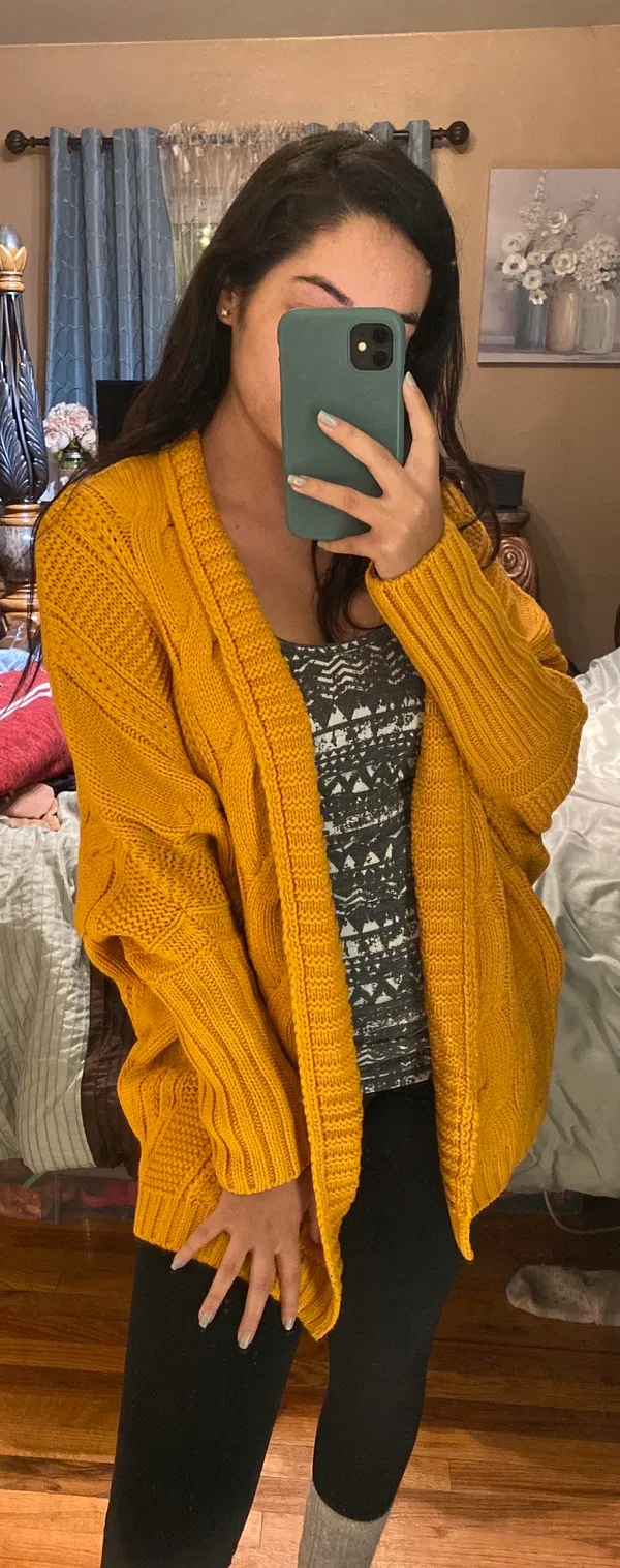 LA Hearts Yellow Knitted Cardigan - Image 2