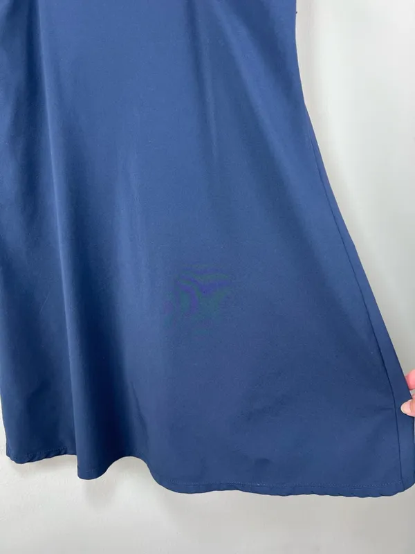 Abercrombie & Fitch Traveler Mini Dress Navy Lined Stretchy Golf Pickleball Sz M - Image 11