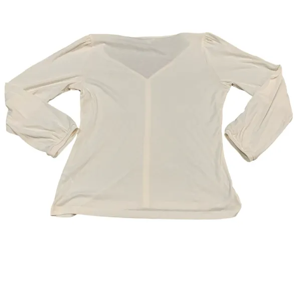 J. CREW cream colored long sleeve top - Image 4
