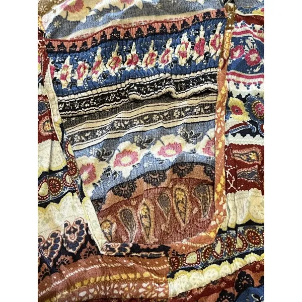 american eagle Size Small romper Spaghetti Straps Colorful‎ Boho Peasant Beach - Image 7