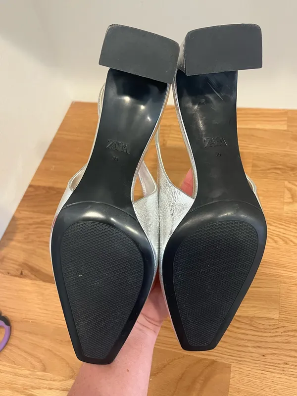 ZARA Silver Heels Metallic - Image 3