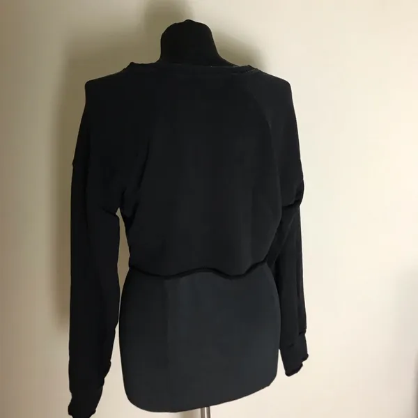 Naked Wardrobe Black Cropped Sweatshirt - Image 4