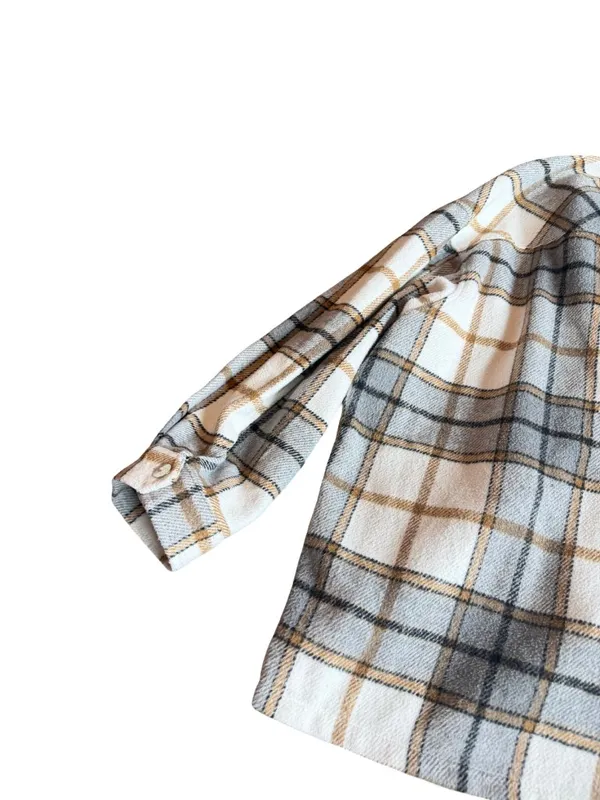 Bohme Plaid Flannel Shacket Shirt Jacket Snap Down Button Pockets Medium Women's - Image 11